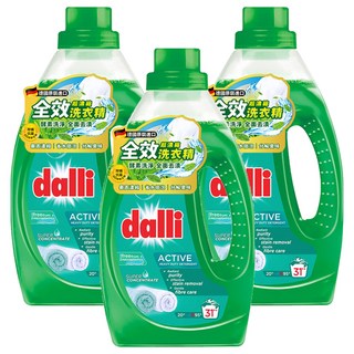dalli 達麗 全效超濃縮洗衣精 1.1L 深層去漬 除蟎抗菌99.9%, 3瓶