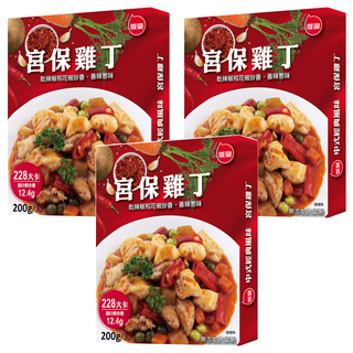 聯夏 宮保雞丁調理包, 200g, 3盒