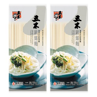 五木 銀絲麵 純素, 400g, 2包