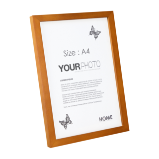 iINDOORS 英倫家居 北歐簡約實木相框 300g, 柚木色, 相紙尺寸A4(24 x33cm), 1個