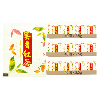 新造茗茶 頂級台灣蜜香紅茶極品茶包, 2.5g, 40個裝, 3袋