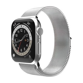 Sinjimoru Apple Watch 相容米蘭式錶帶, 銀色, 1個