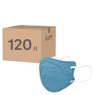 順易利 立體醫用口罩 成人新款 L, 30片, 莫蘭迪藍, 4盒