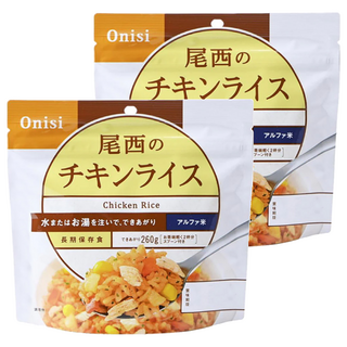 Onisi 尾西 沖泡即食飯 雞肉風味, 100g, 2包