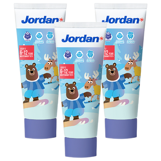 JORDAN清新水果味兒童牙膏, 75g, 1入, 3條