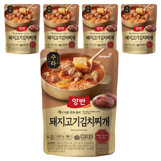 양반 동원 수라 돼지고기 김치찌개, 460g, 5개