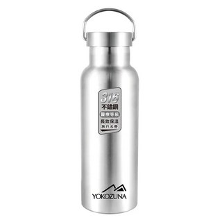 YOKOZUNA 橫鋼 316不鏽鋼極限真空運動杯 500ml SGS檢驗合格 長效保溫 旅行水壺, 1個, 不鏽鋼色