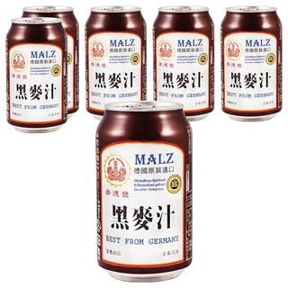 崇德發 天然黑麥汁 德國原裝進口, 330ml, 6罐
