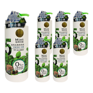 MEKELONG 金美克能 抗屑洗髮乳 止癢配方 喜馬拉雅野薄荷 日本玄米+甘草 5°C冰凍爆涼, 750ml, 6件