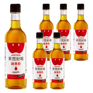 KOKUMORI 穀盛 果然好喝蘋果酢, 360ml, 6瓶