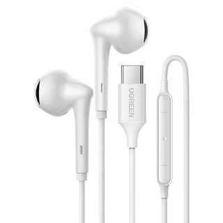 UGREEN 綠聯 入耳式有線耳機 Type-C, EP101, 白色