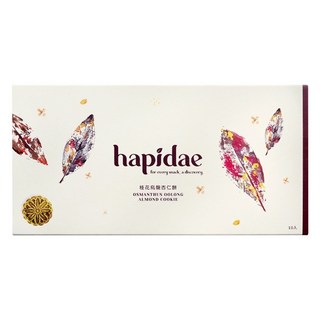 hapidae 桂花烏龍杏仁餅 獨立包裝, 220g, 1盒