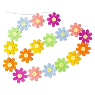 派對秀 雛菊花朵派對掛旗 (粉彩混色), 粉彩混合, 1個