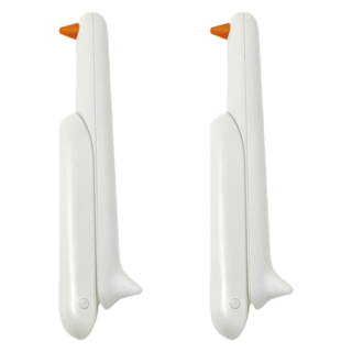 FaSoLa 多功能小鳥衣架收納架, 白色, 2組