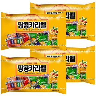 크라운 땅콩카라멜, 720g, 4개