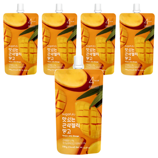 sugarlolo INTAKE 蒟蒻果凍飲 芒果風味 濃郁美味 享受甜蜜飽足感 小包裝設計 方便攜帶隨時享用 韓國原裝進口, 150ml, 5包