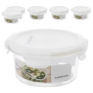 락앤락 테이블탑 밀폐용기 원형 370ml, 6개, 단품