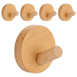 zozo life 原木掛勾 LV109-1, 櫸木, 5個