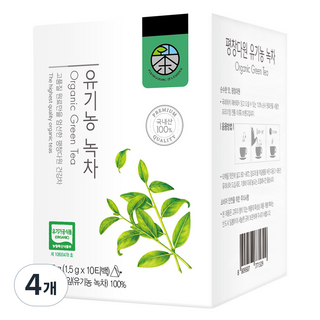평창다원 유기농 녹차, 1.5g, 10개입, 4개