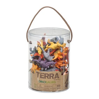 TERRA BY BATTAT 科育感統玩具 恐龍，60件裝, 1桶