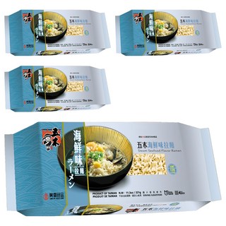 五木 海鮮拉麵 精選優質麵條 口感彈牙, 321g, 4包