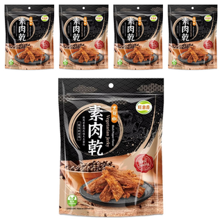 旺意香 素肉乾 黑胡椒, 250g, 5包