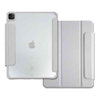 RhinoFit Clear Shield 可拆卸式搭扣平板保護殼, 1個, 淺灰色