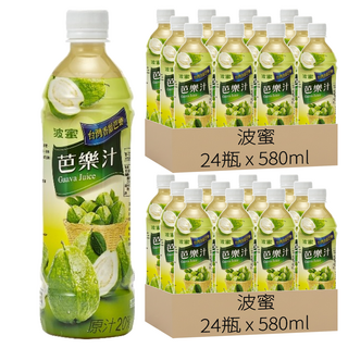 波蜜 含C芭樂汁, 580ml, 48瓶