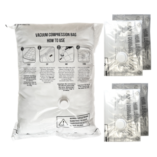 Ksprout 愛藏鮮 特厚超勇真空壓縮袋2大2中組, 厚達9絲, 環保材質, 可重複使用, 防黴防潮, 防塵防蟲, M(60 x 40cm) + L(70 x 50cm), 1組