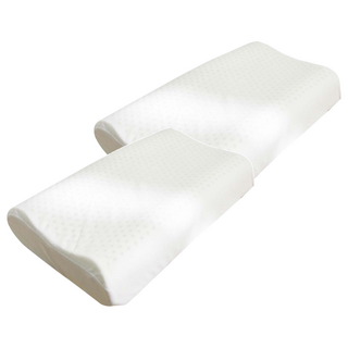 E-ROU 伊柔寢飾 人體工學曲線乳膠枕, 乳白色, 2個