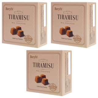 Beryl's 提拉米蘇風味牛奶巧克力 65g (添加植物油) 馬斯卡彭起司與咖啡粉, 3盒