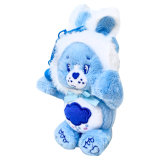 Care Bears 療癒立體造型絨毛公仔鑰匙圈掛飾, 17cm, 兔耳藍, 1個
