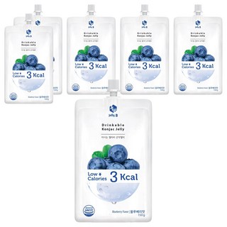 Jelly.B 低卡蒟蒻果凍 藍莓味 無糖 使用赤藻糖醇, 150g, 6包