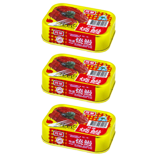 同榮 特選燒鰻罐頭 鰻魚膠質含量高 紅燒製作, 100g, 3罐