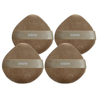 Solone 特級植絨定妝撲/短絨桃形2件組, 2組, 泰迪絨