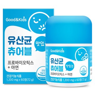 GoodnKids 孩童乳酸菌咀嚼錠, 60顆, 1罐