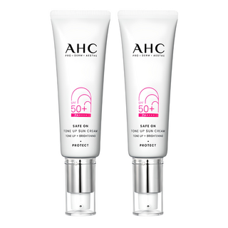 AHC Safe On亮白防曬霜 SPF50+ PA++++, 50ml, 2條