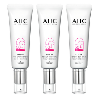 AHC Safe On亮白防曬霜 SPF50+ PA++++, 50ml, 3條