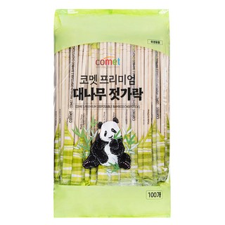 코멧 프리미엄 대나무 젓가락, 1개, 100개