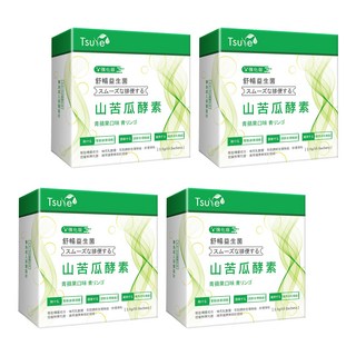 Tsuie 日濢 舒暢益生菌山苦瓜酵素 強化版 花蓮4號山苦瓜 幫助調整體質 排便順暢 告別卡卡人生, 2.5g, 15包, 4盒