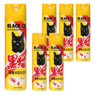 黑貓 油性噴霧殺蟲劑, 6瓶