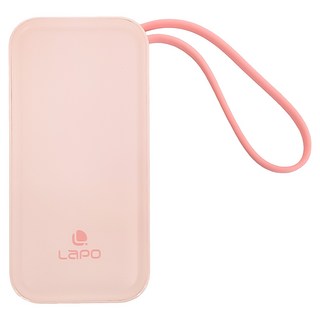 LaPO 20W 雙向快充二合一充電器行動電源 5000mAh Type-C, 粉紅色, WT-06