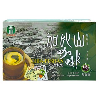 古坑鄉農會 加比山 二合一即溶咖啡, 18包, 12g, 1盒