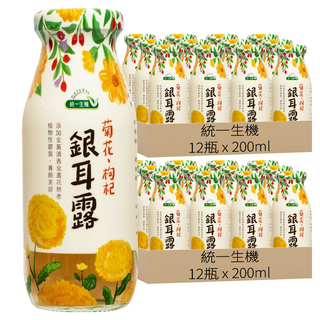 統一生機 菊花枸杞銀耳露, 200ml, 24瓶