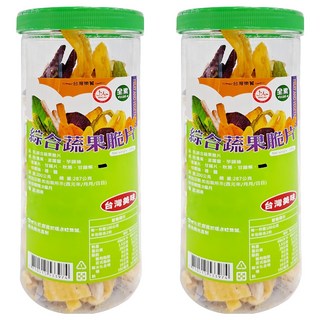 MIAW KO 廟口 綜合蔬果脆片 台灣樂饕, 200g, 2罐