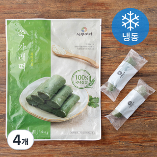시루조아 굳지않는 쑥 가래떡 (냉동), 70g, 20개입, 4개