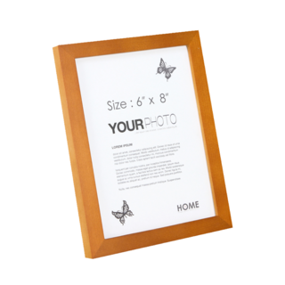 iINDOORS 北歐簡約實木相框, 6x8 柚木色, 厚2cm, 18 x 23cm, 1件