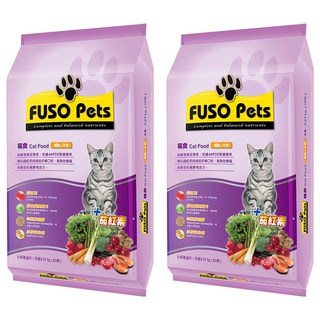 福壽實業 FUSO Pets 貓食, 鮭魚 + 牛肉, 9.07kg, 2袋