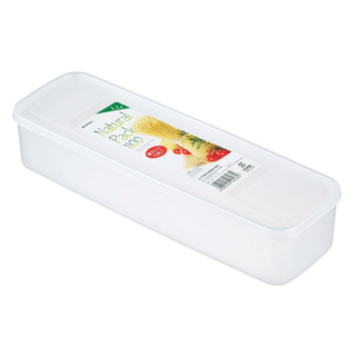 INOMATA 1856 1100ml 冰箱收納 長方形 食品級材質 透明, 保鮮盒, 29 x 9.3 x 6cm, 3個, 1組