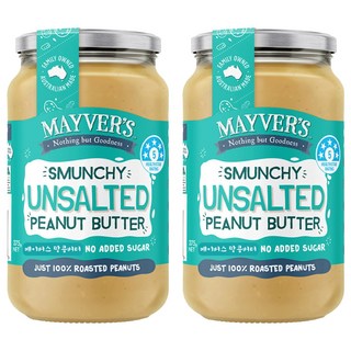 MayverS 無鹽烤花生醬, 2罐, 375g
